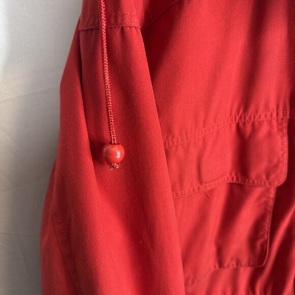 Eddie Bauer Red Hooded Parka Jacket Wool Blend Lined Men’s M Vintage - Picture 4 of 10